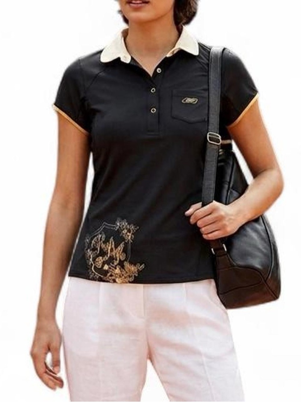Reebok playdry embellished polo